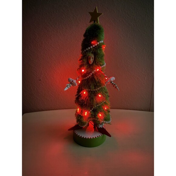 Dept 56 Christmas Kringles Patience Brewster Sisal Light Up Tree 18" Green - Picture 1 of 10